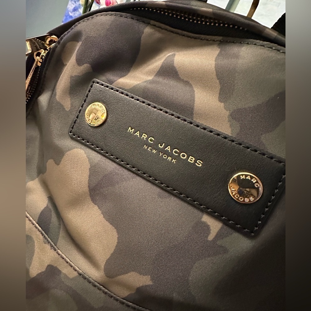 NWT! NEW! Marc Jacobs Preppy Backpack -Nylon Brown Camouflage Unisex Men Women - Picture 3 of 7